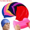 1 Stück Silikon-Badekappe Herren Damen Langes Haar Wasserdicht Farbe Sport Hoch elastisch Erwachsene Schwimmbadmütze Tauchmütze