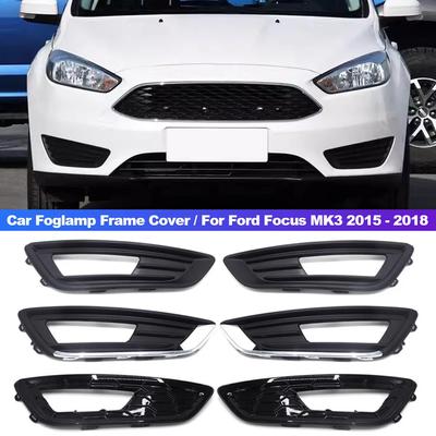 Mistlamp Mistlamp Voor Ford Focus MK3 2015 2016 2017 2018 Voorbumper Mistlamp DRL Dagrijlicht Afdekking Frame Motorkap Grille