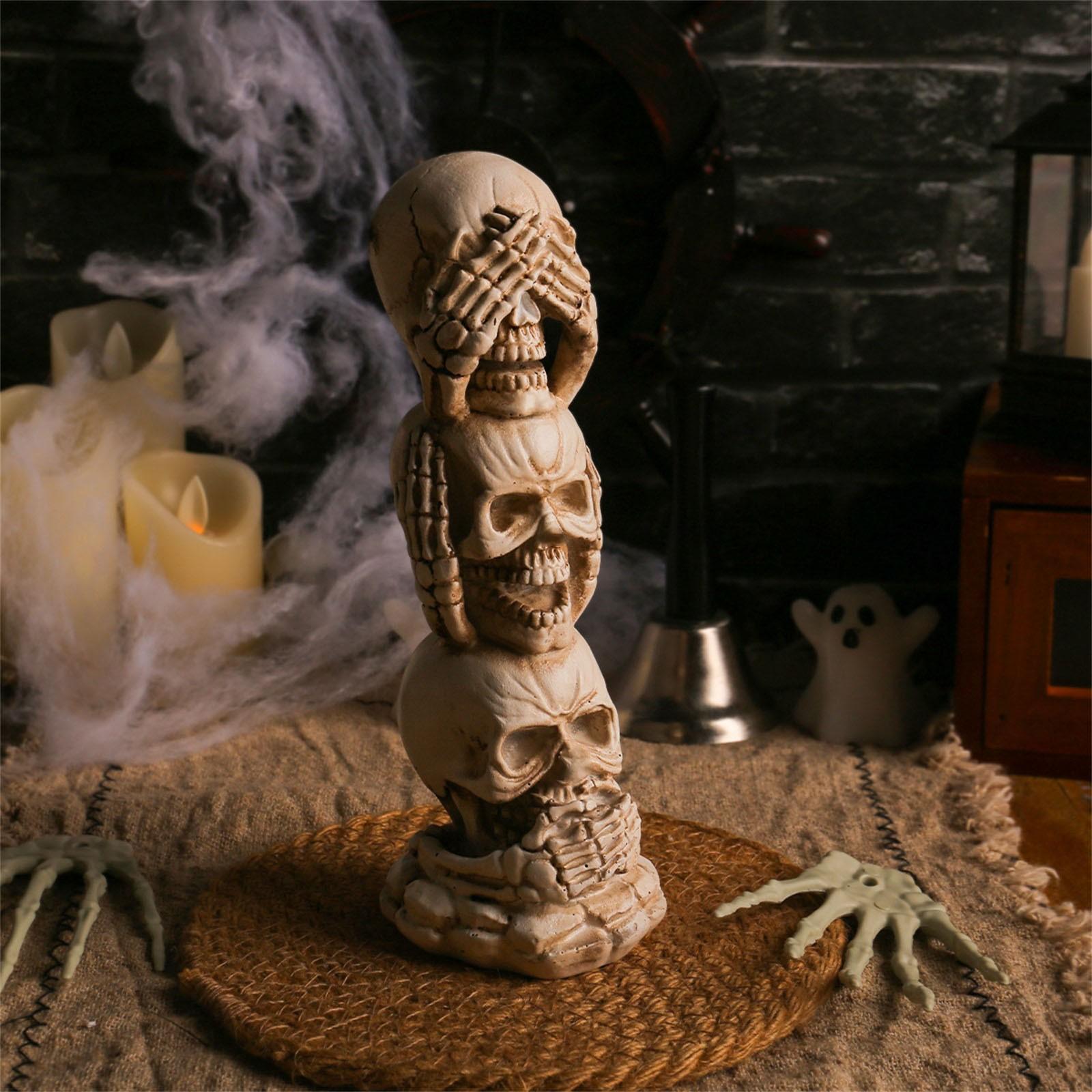 

Хэллоуин Цельные смоляные украшения, Хэллоуин Ужас Декорация Настольные декорации Реквизит One Size