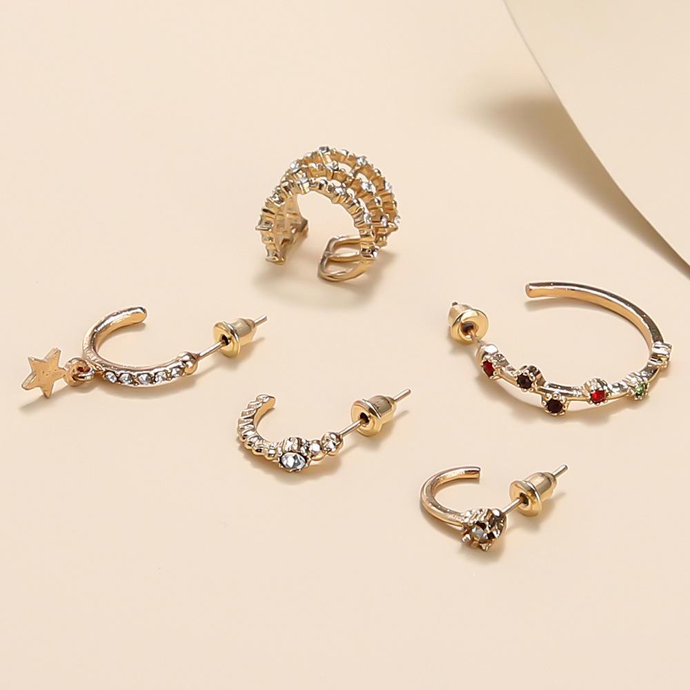 Earrings, Sparkling Diamonds, Colorful Diamond Earrings, Earrings, Simple Temperament Asymmetrical Earrings