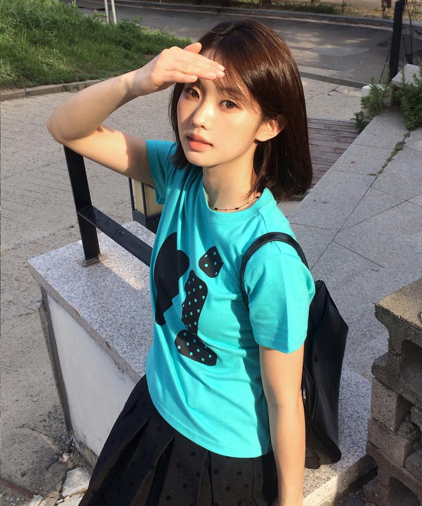VIDEO JOCKEY Bibi T-Shirt [Mint Blue]