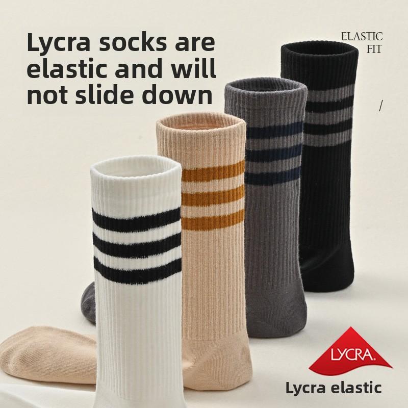 5 Pairs of Women's Spring and Autumn Fashion Mid Tube Color Socks