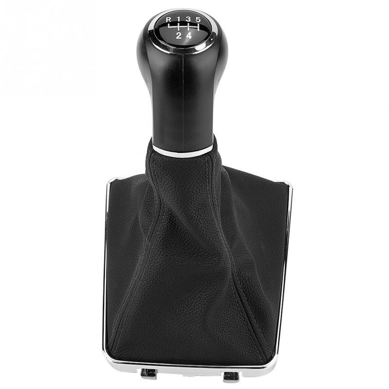 Black 5速 Kuuleyn 5 Speed Gear Shift Knob Gaiter Boot Cover Fit for Opel Astra Corsa GTC 2005-2010