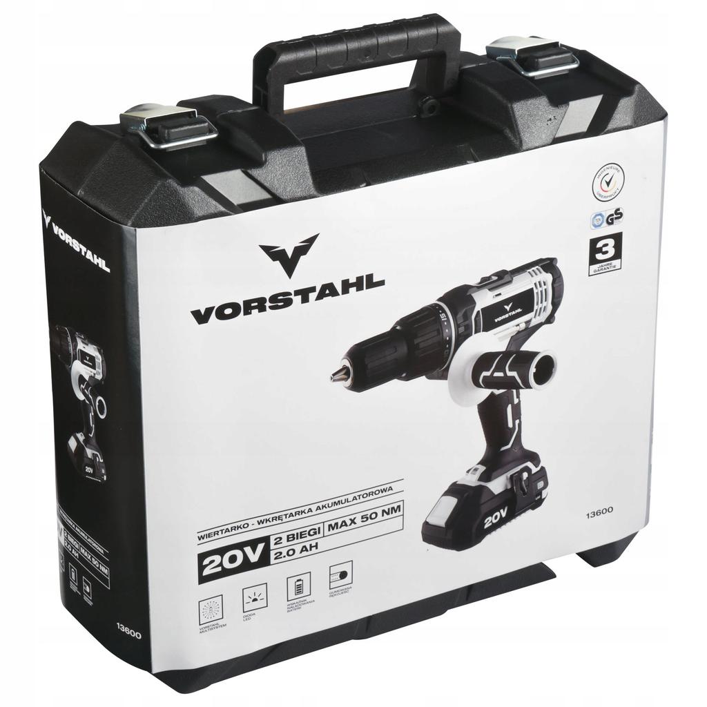 Cordless Impact Drill Driver 50Nm Battery 1x 2Ah Vorstahl Case