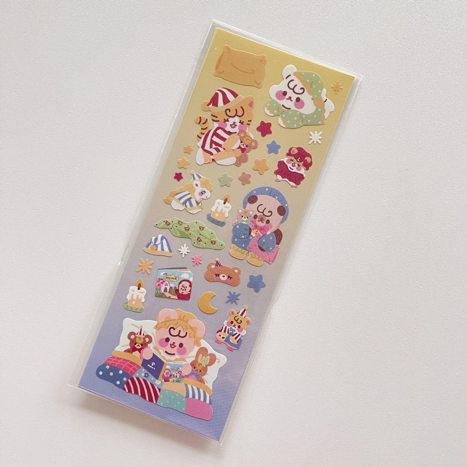 

Милый мультфильм Декоративная лазерная наклейка INS Gooka Декоративная наклейка PET Bottom Traceless Наклейка