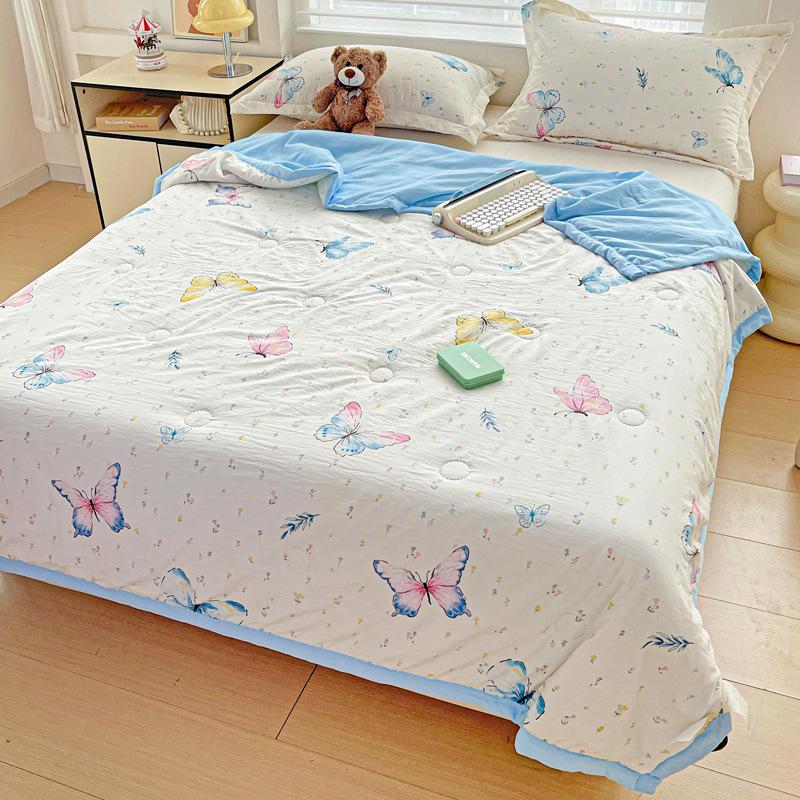 

Летнее одеяло из двойной марли: Мягкий, машинная стирка, класс А для мамы и малыша 110*150cm Child s Quilt