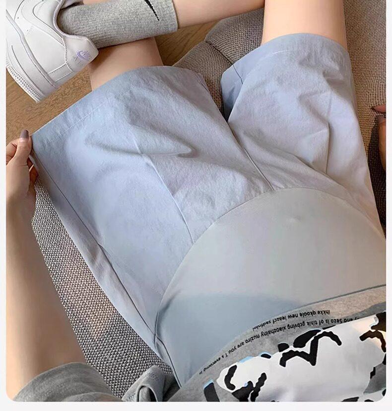 2026 Summer Maternity Wide-Leg Shorts - Lightweight Casual Wear for Petite Women