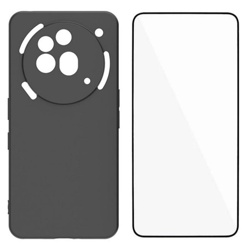 For Nothing Phone (3a) Pro TPU Case WANLONFENG MS Series Matte Back Cover with Tempered Glass