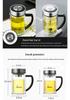 Xinuo Glass Water Cup with Handle - Suitable for Men and Women, Ideal for Home or Office, Comes with Gift Box.