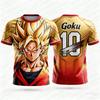 2026 New Adult Men's Dragon Ball Goku 3D Printed Football Jersey T-Shirt Kids Anime