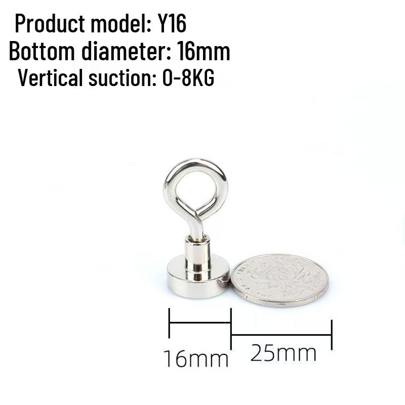 Neodymium Iron Boron Strong Round Magnet Hook - No-Drilling Magnetic Suction Cup