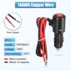 12V Cigarette Lighter Male Plug Replacement with On Off Switch and Leads 1.8FT 14AWG Cigarette Lighter Adapter Extension Cable For Truck Motorcycle