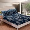 Dreamcatcher Fitted Sheet Boho Mandala Bedding Set with 2 Pillowcases Purple Dream Catcher Bed Sheet Set Bedding Elastic Pocket