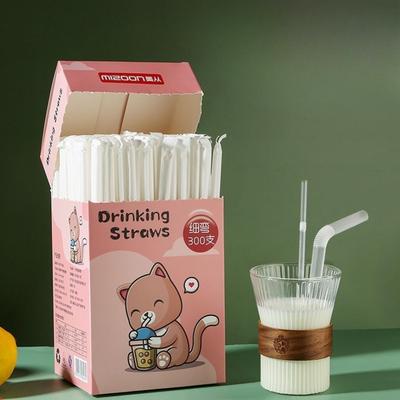 Disposable Individual Packaging, Single Straw, Baby Food-grade Fine Suction, Plastic Milk Tea Thick Straw