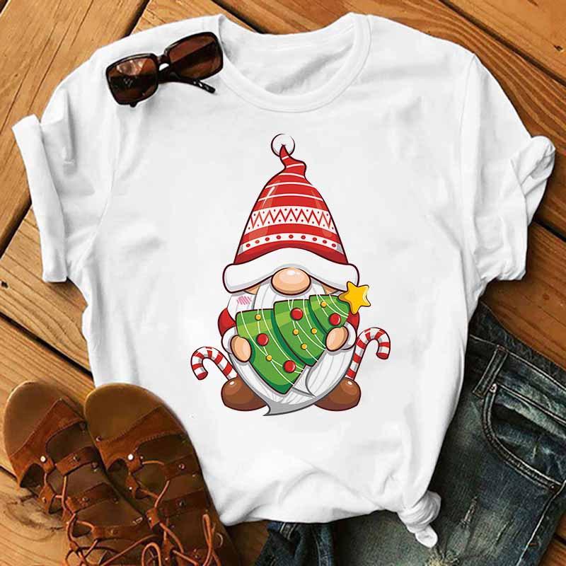 Damen Sommer Lässiges Kurzarm-T-Shirt Weihnachts-Serie Malerei Grafik Ästhetisch Harajuku Stil Grafik-T-Shirt