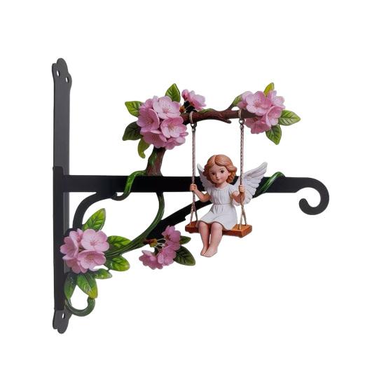 

Yousheng Metal Plant Hanger Wall Hook Heavy Duty Hanging Basket Bracket Decorative Parrot Cat Flower Butterfly Wall Hanger for Planter Lantern Bird E