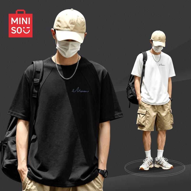 MINISO Men s Heavyweight Mamba Cotton Loose Fit Short Sleeve T-Shirt M