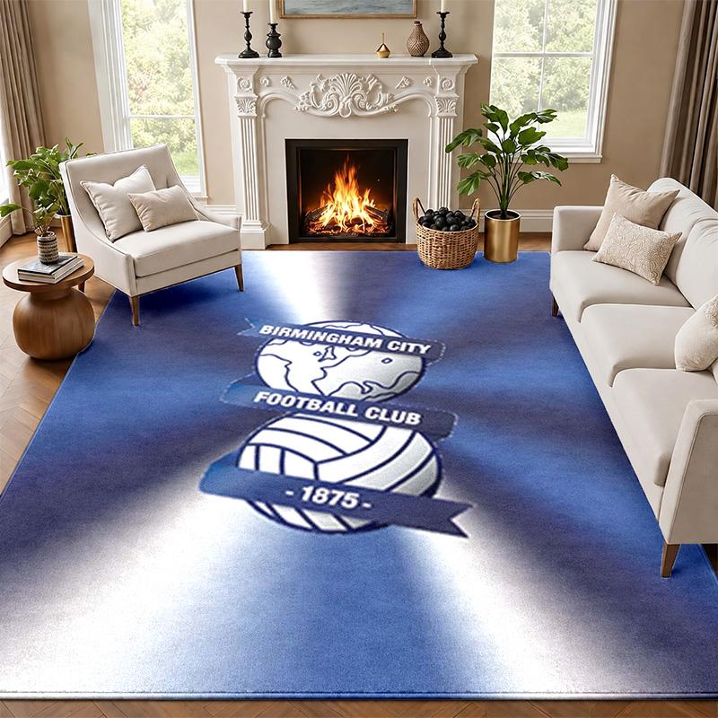 Birmingham City FC Carpet Door Mat for Living Room or Bedroom Protective Mat Under Chair Office Decoration Christmas Gift Birthday Present