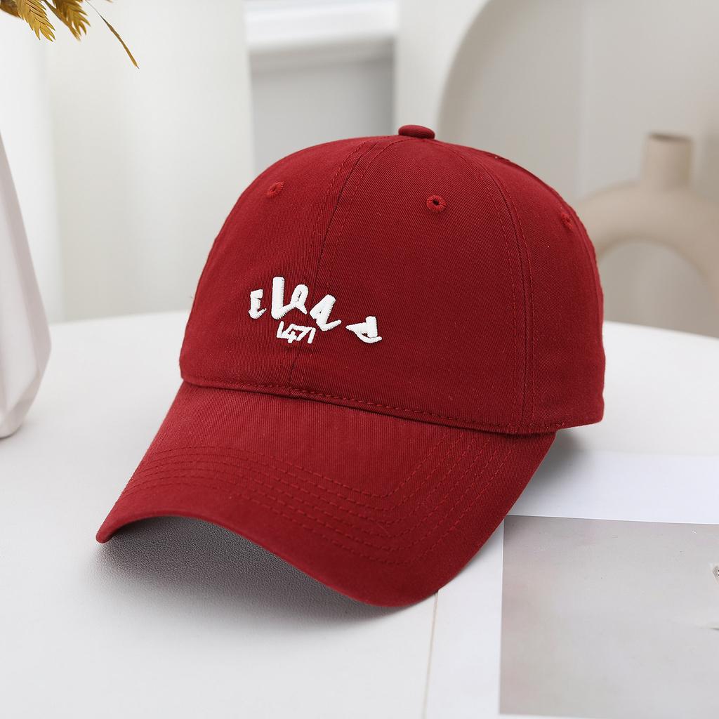 Spring And Autumn Embroidered Sun Hat Four Seasons Men'S And Women'S Washed Soft Top Cap Alphabet Baseball Hat