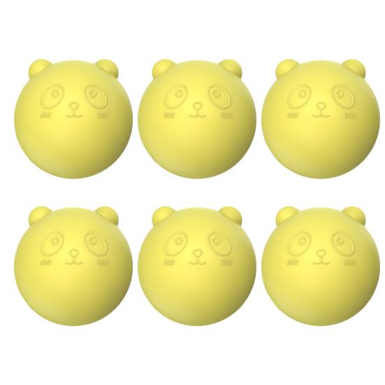 

6 шт. многоразовые силиконовые водяные шарики в форме животных, многоразовые летние водяные шары для улицы, пляжа, водного бассейна, детский бассейн Panda жёлтый