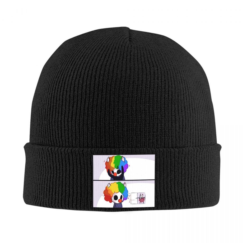 Hollow Knight Silksong Clown Warm Knitted Cap Winter Knit Bonnet Hat Skullies Beanies Hip Hop Caps for Unisex