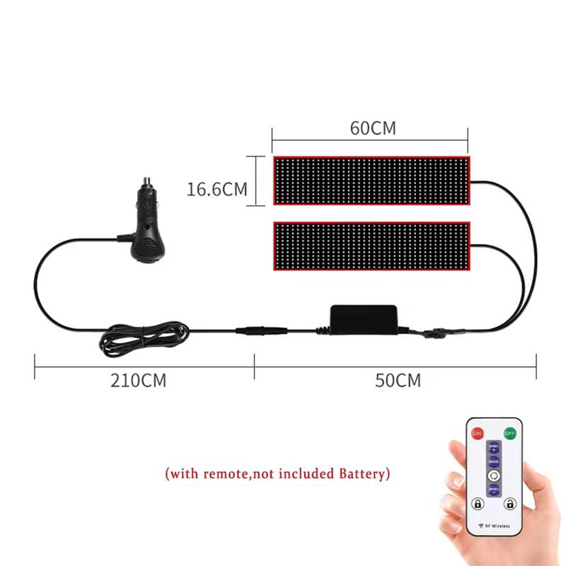 Samochód ciężarowy Diabeł Oko LED Pixel Panel Światło Zdalne Sterowanie Miękkie Składane Oświetlenie Przewijanie Do Deski Przednia Szyba 12V 24V