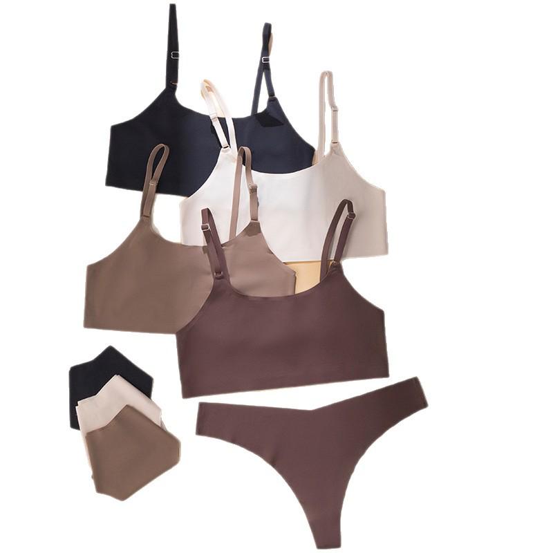 Seamless Wireless Camisole Bra Set: Breathable Push-up for a Sleeker Look