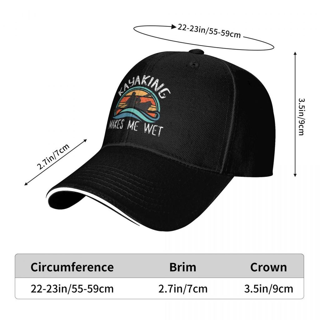 Baseball Caps Kayaking Gets Me Wet Vintage Retro Customized Female Male Outdoor Spring Hats
