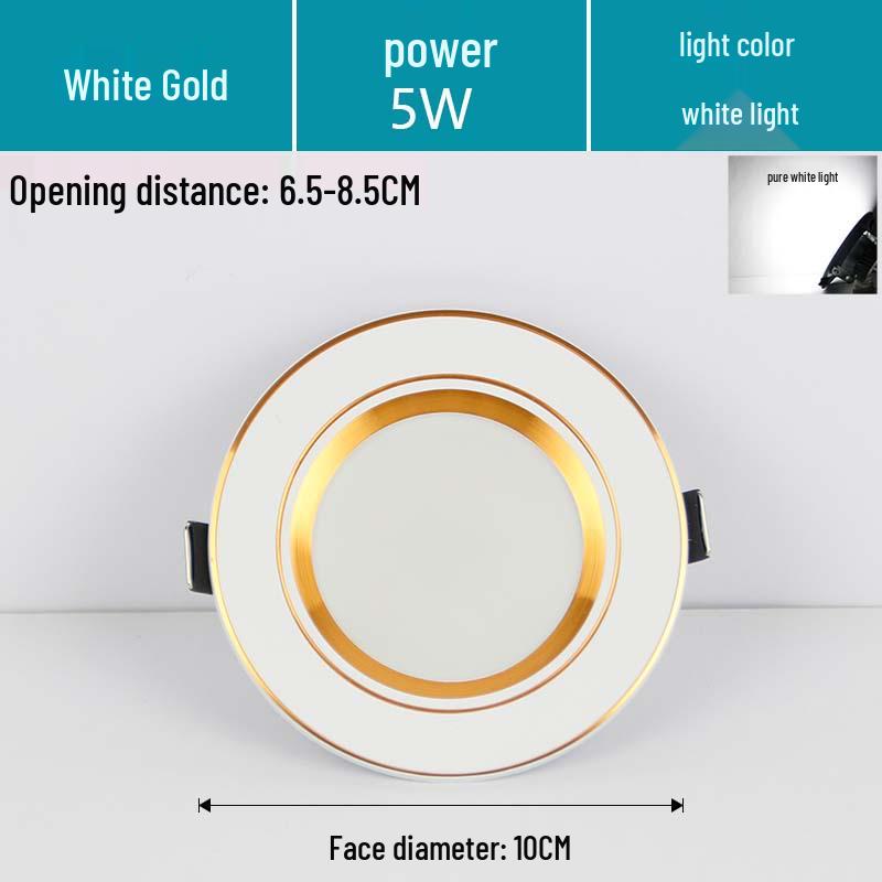 7.5-Inch Recessed Ceiling Downlight with 3-Color Dimming for Living Room