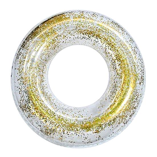 

Transparent Swim Ring Kids Adults Inflatable Leakproof Thickened PVC Swimming Ring Summer Outdoor Pool Beach Party Float Tube S золотистий