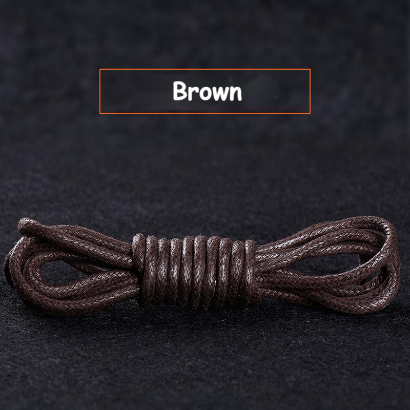 1Pair Cotton Waxed Shoelaces Round Oxford Shoe laces Boots Laces Waterproof Leather Shoelace Length 60/80/100/120/140/180cm