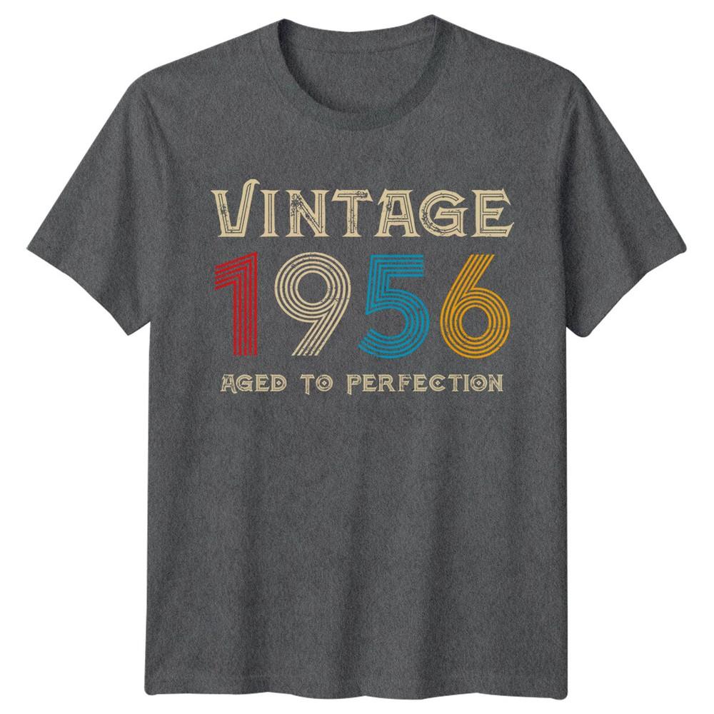 Vintage 1956 Unisexs T Shirt 70th Birthday Gift Aged To Perfection