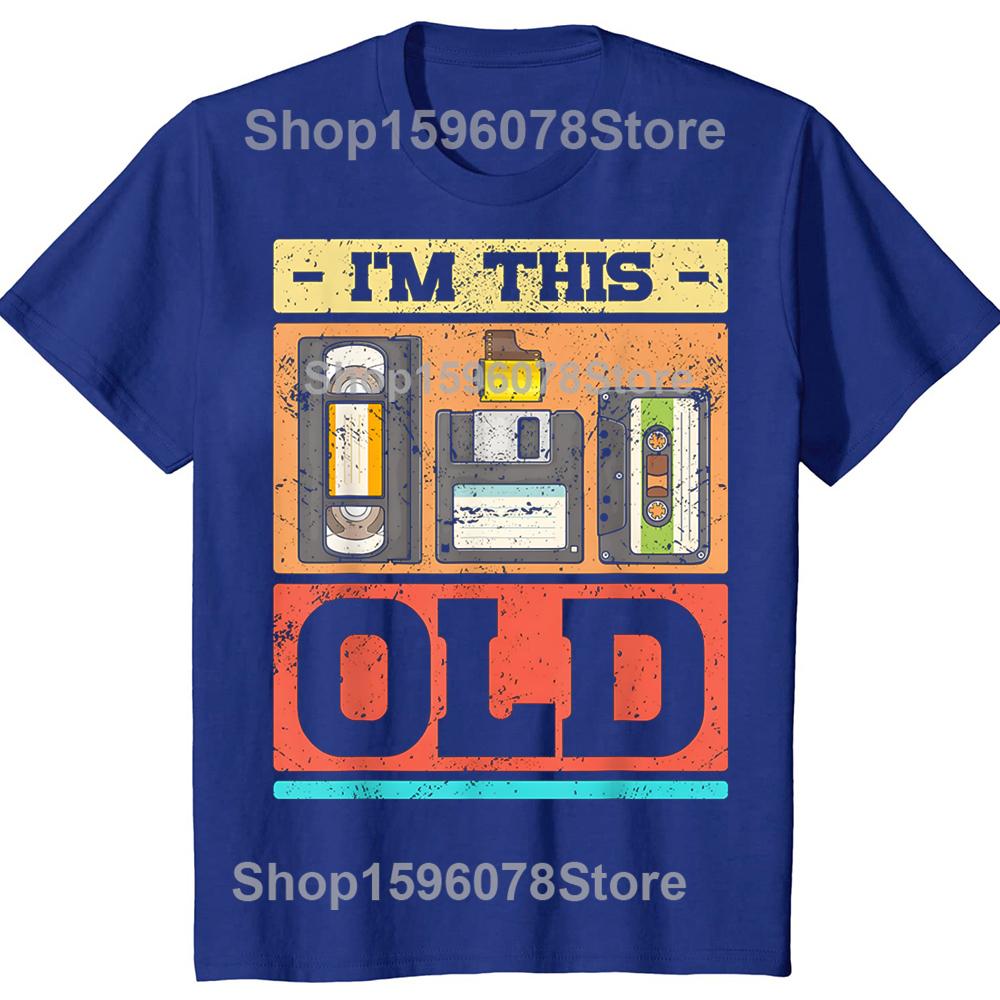 Funny Vintage Im This Old Funny Retro Cassette Graphic Tshirt Men Women Hip Hop Oversized T Shirt 100 Cotton Comfort Tshirts