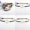 Simple Solid Color Ring Buckle Decoration Women Slim Waist Belt For Daily Wear