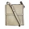 625782 One Belt Crossbody Messenger Bag GG Emboss Leather Shoulder Bag White Leather Unisex Used