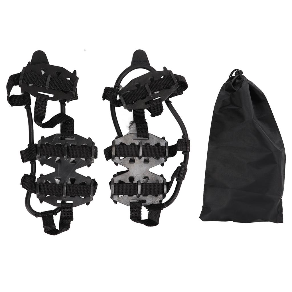 1 Pair 24 Teeth Climbing Crampons Stainless Steel Antiskid Outdoor Snow Ice Shoe Covers