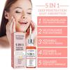 5 In 1 Facial Serum Fade Fine Lines Firming Skin Shrink Pores Moisturizing Brightning Vitamin C Hyaluronic Acid Face Serum
