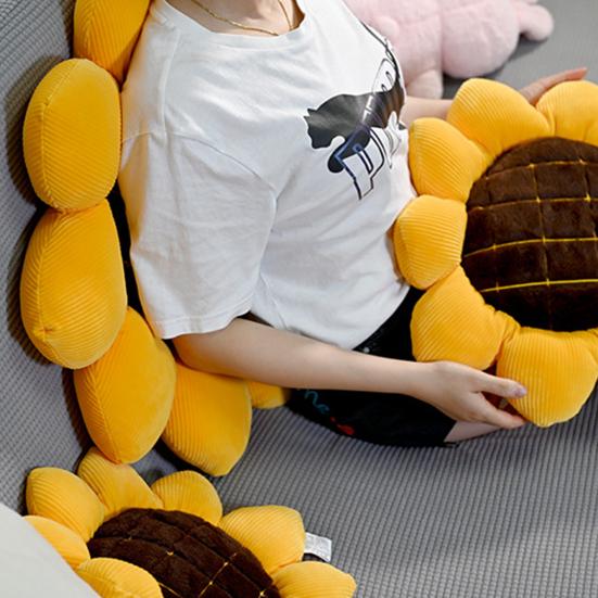 Cuscino decorativo a forma di girasole, resistente all'usura, lavabile, non sbiadisce, per divano e pavimento