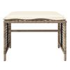 4 Piece Outdoor Sofa Set with Cushions Beige Poly Rattan Glass Table