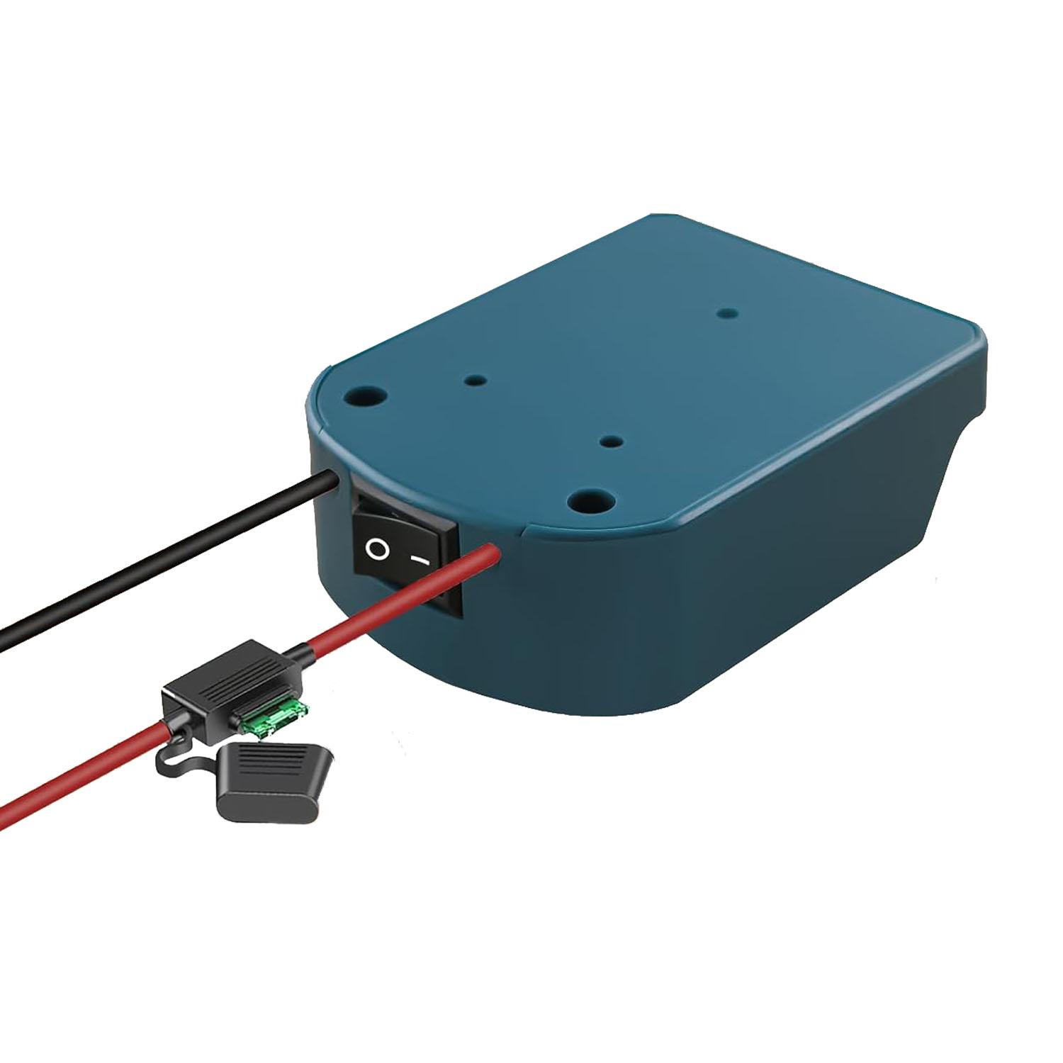 

Адаптер DIY для аккумулятора Makita 14,4 В 18 В к док-станции, комплект аксессуаров с кабелями вывода и переключателем синий