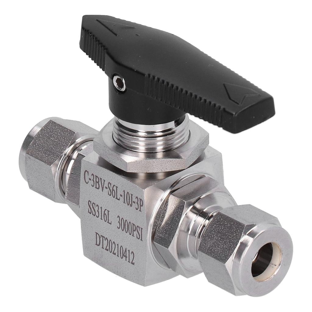 Ball Valve Stainless Steel 316L 3‑Piece Mini Female Replacement Switch Device 10mm