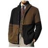 Cardigan Maglioni Per Uomo Casual Scialle Manica Lunga Color Block Bottoni Maglioni Lavorati A Maglia