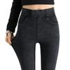 Sand Wash Imitation Jeans Women's Pencil Pants Stretch Slim Snow Pants