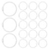 80Pcs Loose Leaf Binder Rings Metal Hinged Buckle Clips for Notebook Index Cards Calendar Fastener Rings Loose Leaf Binder Ring