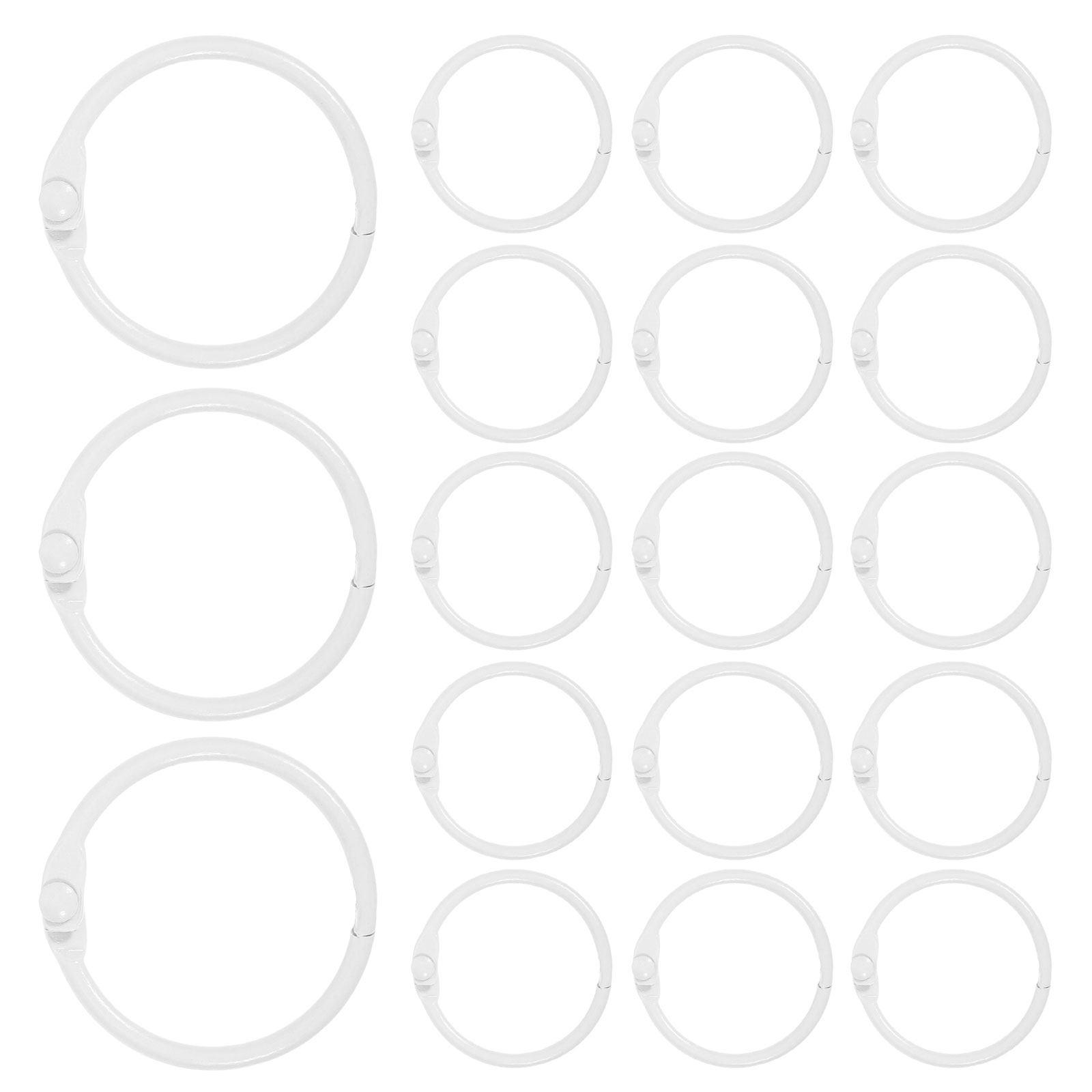 80Pcs Loose Leaf Binder Rings Metal Hinged Buckle Clips for Notebook Index Cards Calendar Fastener Rings Loose Leaf Binder Ring China Mainland