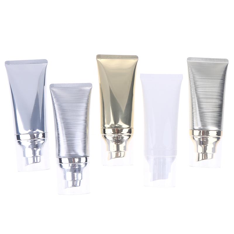 30/50ml Leere Tragbare Tuben zum Ausdrücken Foundation BB Cream Kosmetische Lotion Reiseflasche mit Vakuumpumpe Nachfüllbarer Behälter