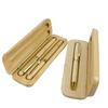 New Design Bamboo Wooden Ballpoint Pen 1.0mm Tip Blue Black Ink UV Printed Portable Office School Writing Stationery Business