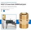 Neuer 1 Stück Adapter für männliche und weibliche Anschlüsse, F/M Schlauchtülle Schlauchverbinder, Langlebiges Messingrohrfitting 3/8" 1/4" M14 M18 M22 Gewinde