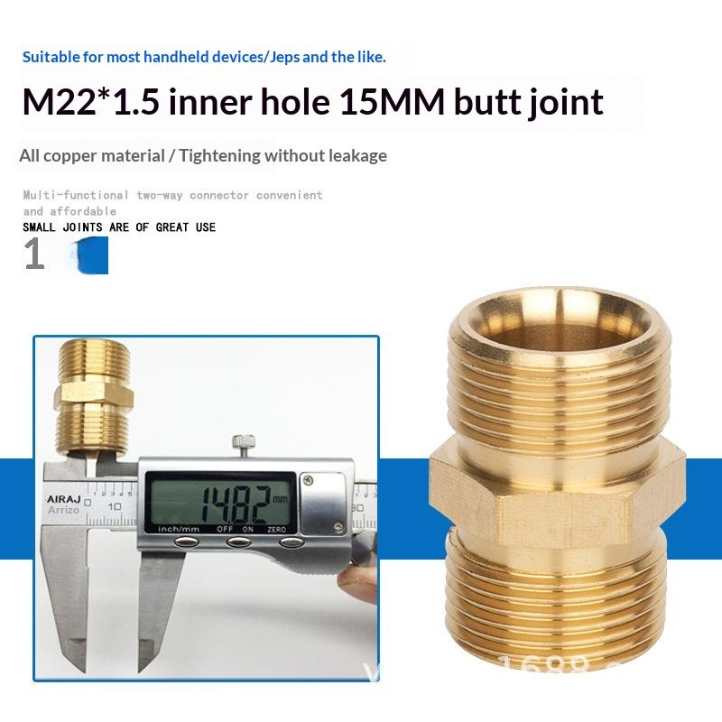 Neuer 1 Stück Adapter für männliche und weibliche Anschlüsse, F/M Schlauchtülle Schlauchverbinder, Langlebiges Messingrohrfitting 3/8" 1/4" M14 M18 M22 Gewinde