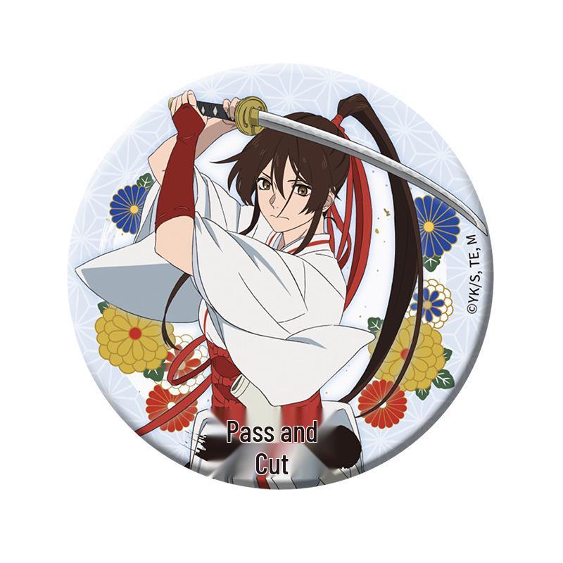 Genuine Hell s Paradise Anime Satoru Kiruma Badge - Tin Double Flash Bust Style 58mm